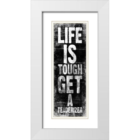 Tenderizer White Modern Wood Framed Art Print with Double Matting by Grey, Jace