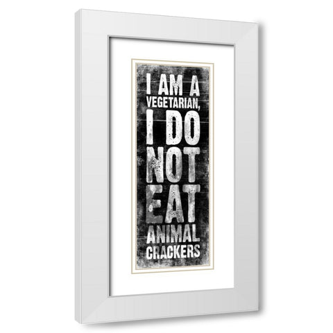 Animal Crackers White Modern Wood Framed Art Print with Double Matting by Grey, Jace