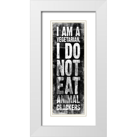 Animal Crackers White Modern Wood Framed Art Print with Double Matting by Grey, Jace