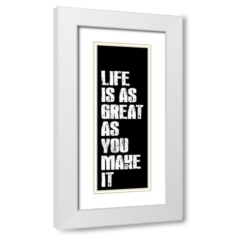 Life White Modern Wood Framed Art Print with Double Matting by Grey, Jace