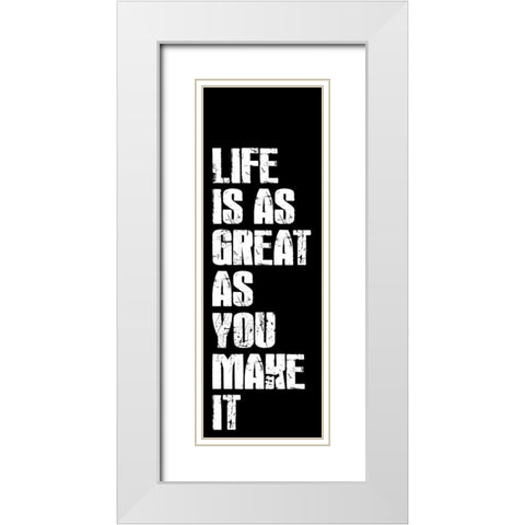 Life White Modern Wood Framed Art Print with Double Matting by Grey, Jace