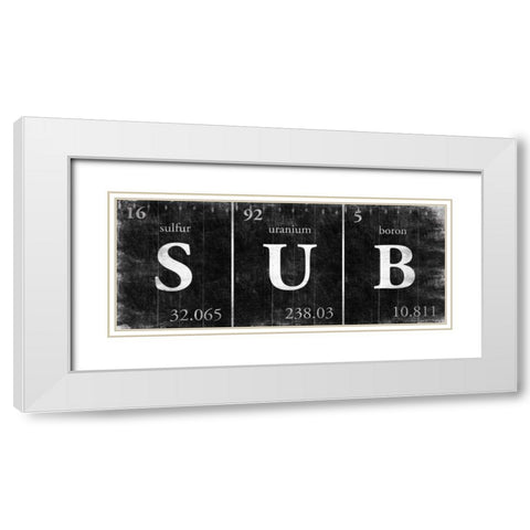 SUB White Modern Wood Framed Art Print with Double Matting by Grey, Jace