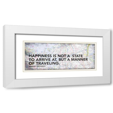 Map inspirational 3 White Modern Wood Framed Art Print with Double Matting by Grey, Jace