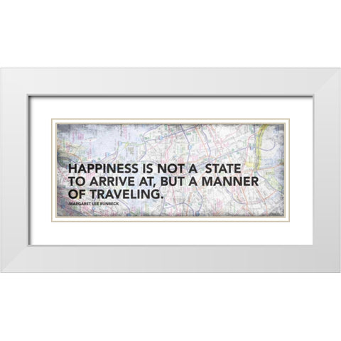 Map inspirational 3 White Modern Wood Framed Art Print with Double Matting by Grey, Jace