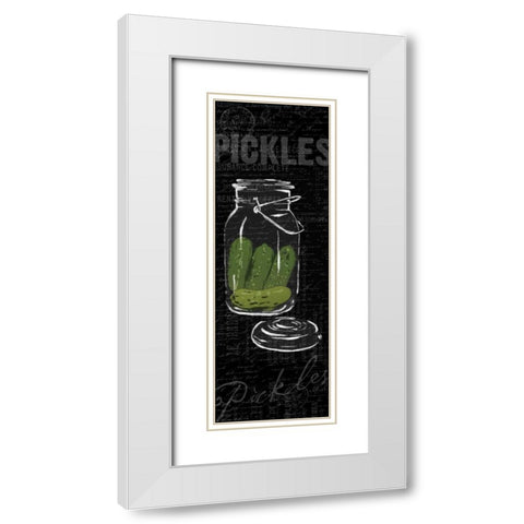 Pickles White Modern Wood Framed Art Print with Double Matting by Grey, Jace