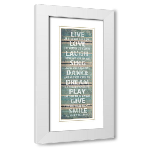 Live White Modern Wood Framed Art Print with Double Matting by Grey, Jace