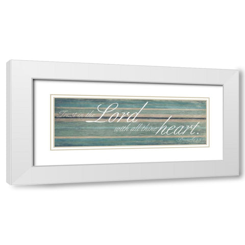 Lord heart White Modern Wood Framed Art Print with Double Matting by Grey, Jace