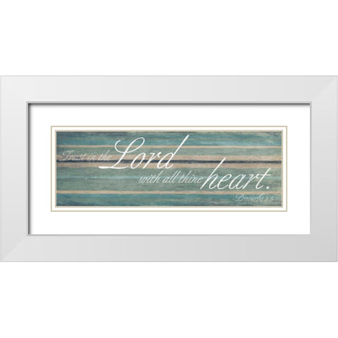 Lord heart White Modern Wood Framed Art Print with Double Matting by Grey, Jace
