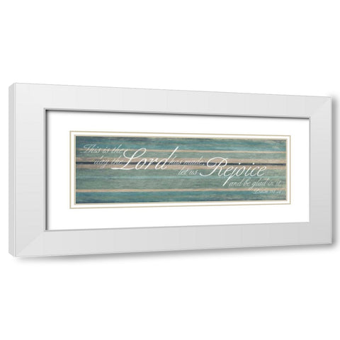 Lord rejoice White Modern Wood Framed Art Print with Double Matting by Grey, Jace