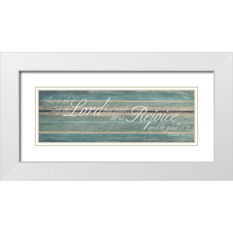 Lord rejoice White Modern Wood Framed Art Print with Double Matting by Grey, Jace