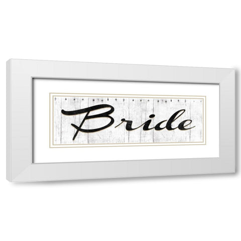 Bride White Modern Wood Framed Art Print with Double Matting by Grey, Jace