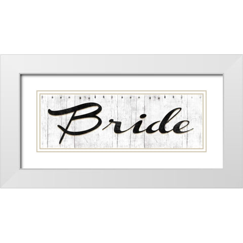 Bride White Modern Wood Framed Art Print with Double Matting by Grey, Jace