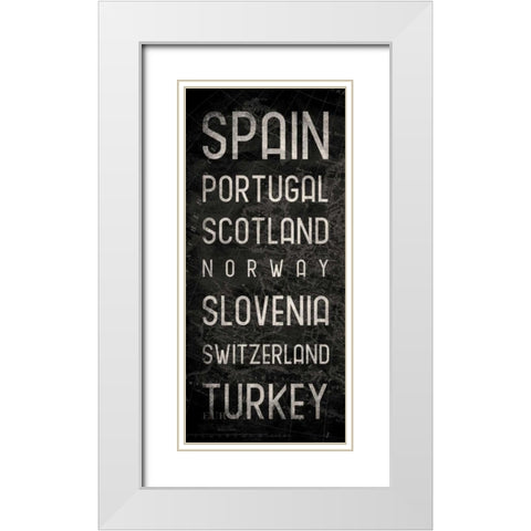 Map Type White Modern Wood Framed Art Print with Double Matting by Grey, Jace