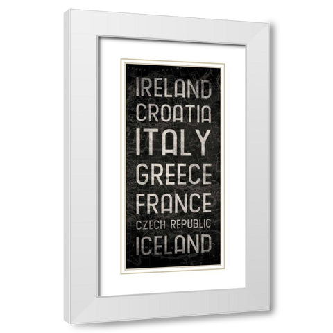 Map Type Mate White Modern Wood Framed Art Print with Double Matting by Grey, Jace