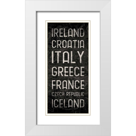 Map Type Mate White Modern Wood Framed Art Print with Double Matting by Grey, Jace