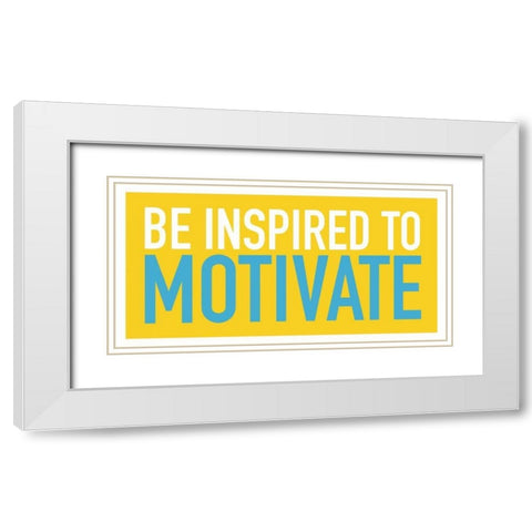 Inspired White Modern Wood Framed Art Print with Double Matting by Grey, Jace