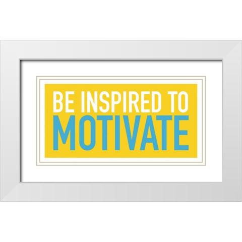 Inspired White Modern Wood Framed Art Print with Double Matting by Grey, Jace