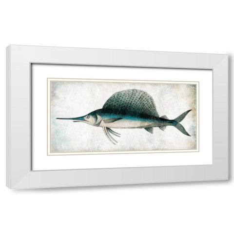 Swordfish White Modern Wood Framed Art Print with Double Matting by Grey, Jace