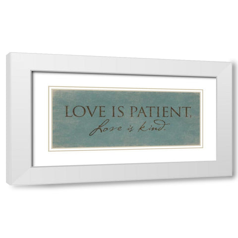Love is White Modern Wood Framed Art Print with Double Matting by Grey, Jace