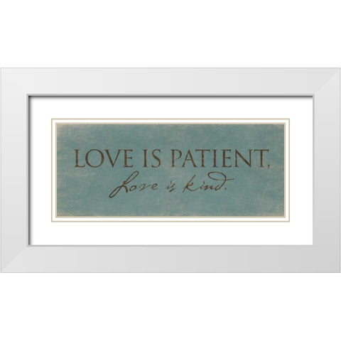 Love is White Modern Wood Framed Art Print with Double Matting by Grey, Jace
