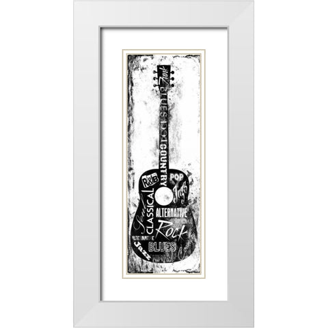 Word Play White Modern Wood Framed Art Print with Double Matting by Grey, Jace