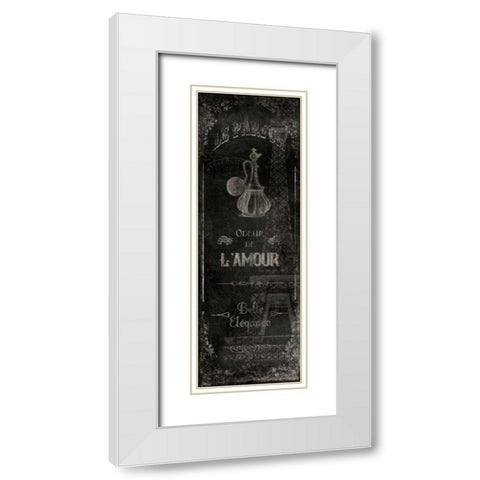 Le Parfum Black White Modern Wood Framed Art Print with Double Matting by Grey, Jace