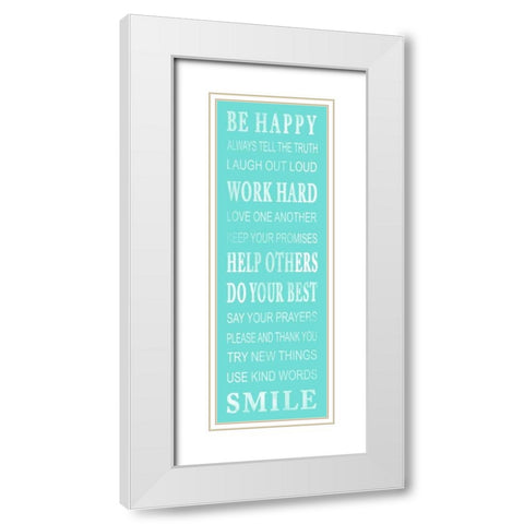 Work Hard White Modern Wood Framed Art Print with Double Matting by Grey, Jace
