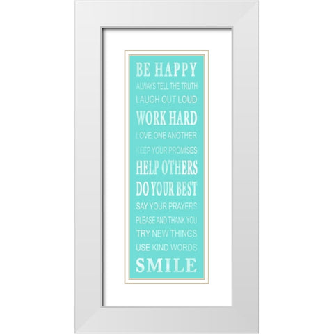 Work Hard White Modern Wood Framed Art Print with Double Matting by Grey, Jace