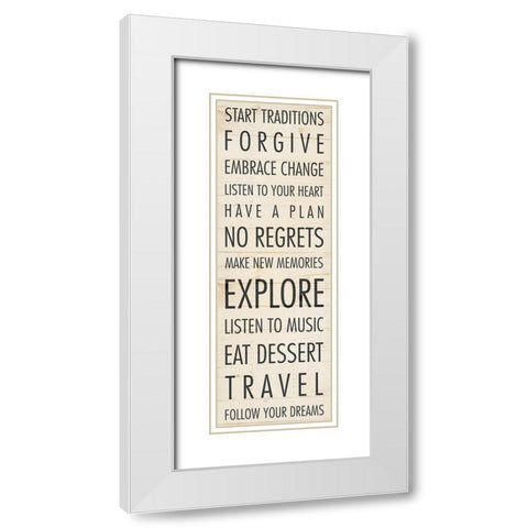 Wood Explore White Modern Wood Framed Art Print with Double Matting by Grey, Jace