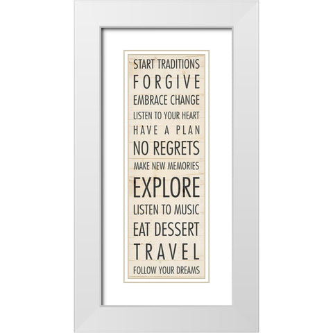 Wood Explore White Modern Wood Framed Art Print with Double Matting by Grey, Jace