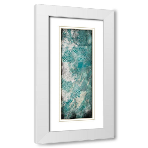 Shell Dots White Modern Wood Framed Art Print with Double Matting by Grey, Jace