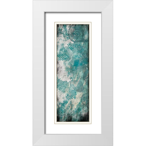 Shell Dots White Modern Wood Framed Art Print with Double Matting by Grey, Jace