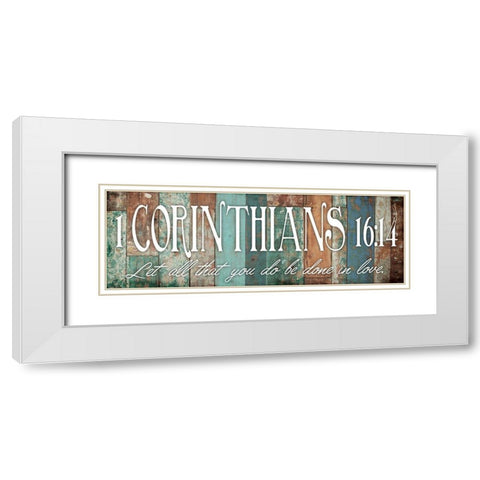 Done In Love White Modern Wood Framed Art Print with Double Matting by Grey, Jace