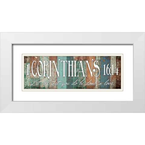 Done In Love White Modern Wood Framed Art Print with Double Matting by Grey, Jace
