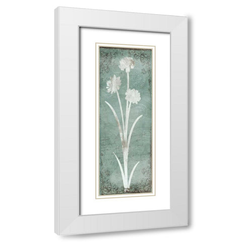 Postal Floral Silo White Modern Wood Framed Art Print with Double Matting by Grey, Jace