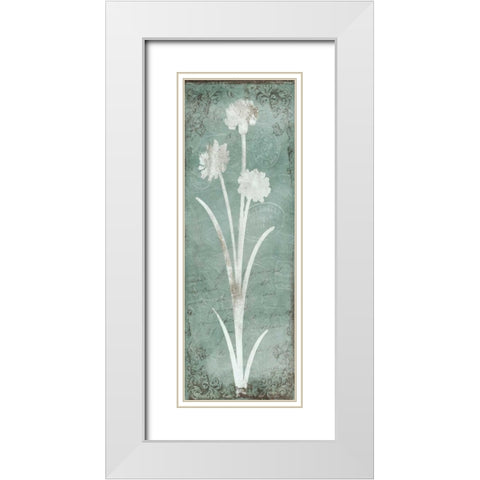 Postal Floral Silo White Modern Wood Framed Art Print with Double Matting by Grey, Jace