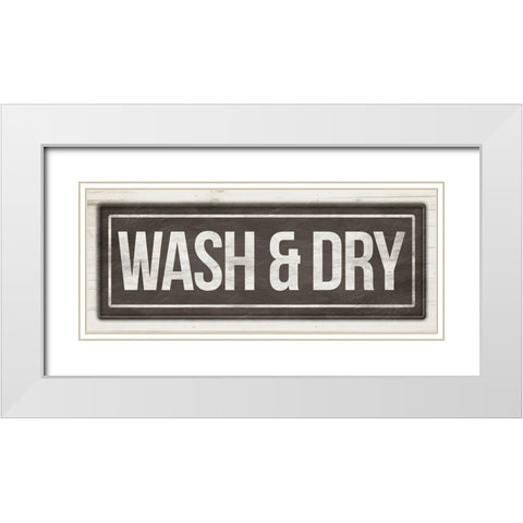 Wash And Dry White Modern Wood Framed Art Print with Double Matting by Grey, Jace