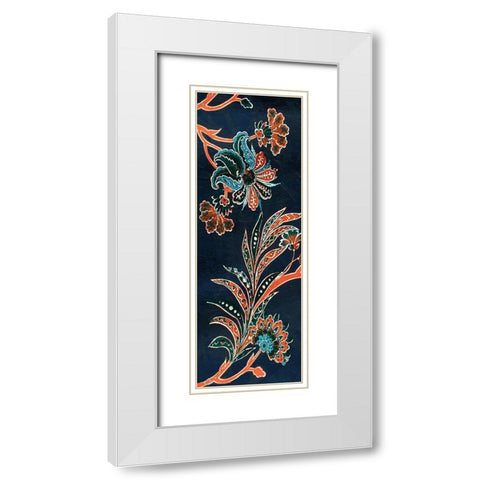 Vic Tropical Floral White Modern Wood Framed Art Print with Double Matting by Grey, Jace