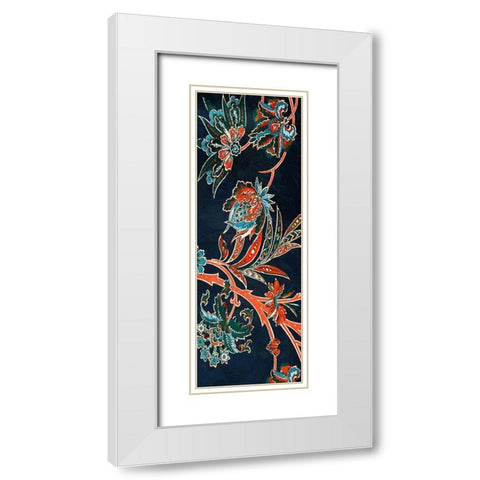 Vic Tropical Floral Mate White Modern Wood Framed Art Print with Double Matting by Grey, Jace