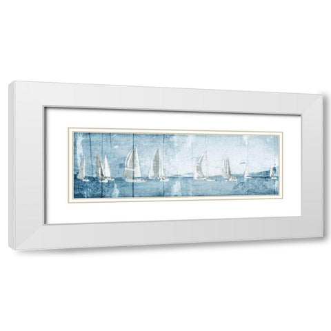 Boating March White Modern Wood Framed Art Print with Double Matting by Grey, Jace