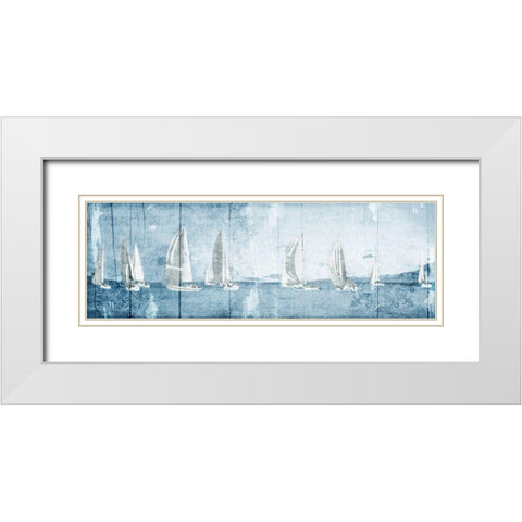 Boating March White Modern Wood Framed Art Print with Double Matting by Grey, Jace