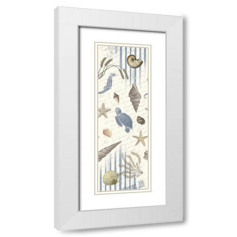 Coastal Mix White Modern Wood Framed Art Print with Double Matting by Grey, Jace
