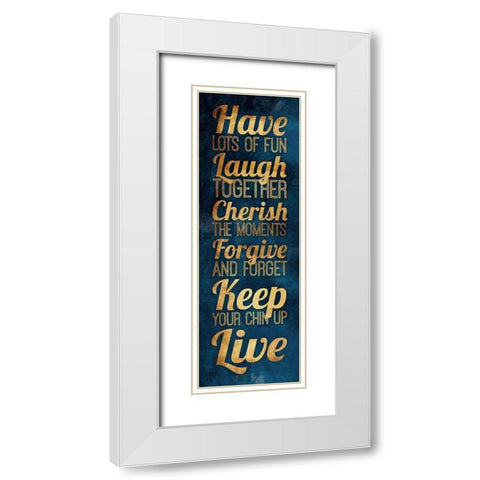 Have Lots Of Fun Gold White Modern Wood Framed Art Print with Double Matting by Grey, Jace