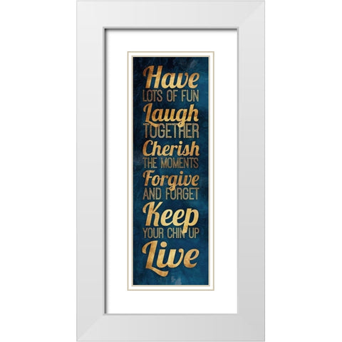 Have Lots Of Fun Gold White Modern Wood Framed Art Print with Double Matting by Grey, Jace
