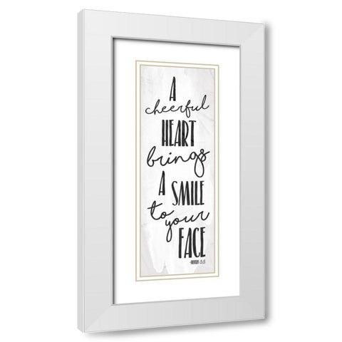 Cheerful White White Modern Wood Framed Art Print with Double Matting by Grey, Jace