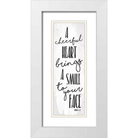 Cheerful White White Modern Wood Framed Art Print with Double Matting by Grey, Jace