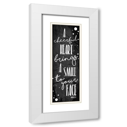 Cheerful Black White Modern Wood Framed Art Print with Double Matting by Grey, Jace