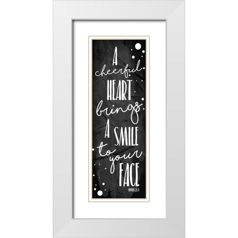 Cheerful Black White Modern Wood Framed Art Print with Double Matting by Grey, Jace