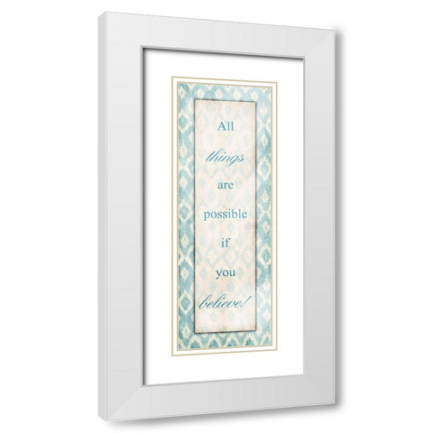 All Things White Modern Wood Framed Art Print with Double Matting by Grey, Jace
