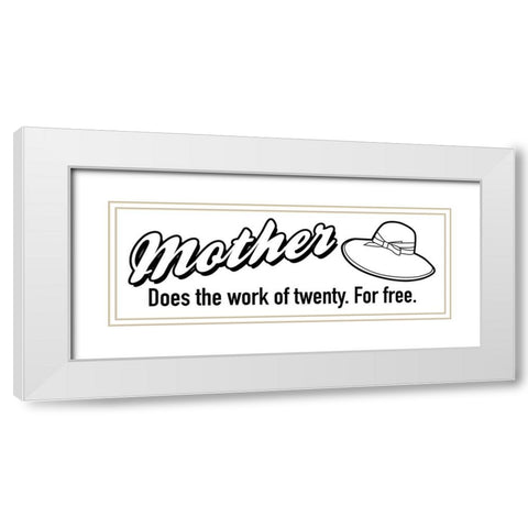 Mother Free White Modern Wood Framed Art Print with Double Matting by Grey, Jace